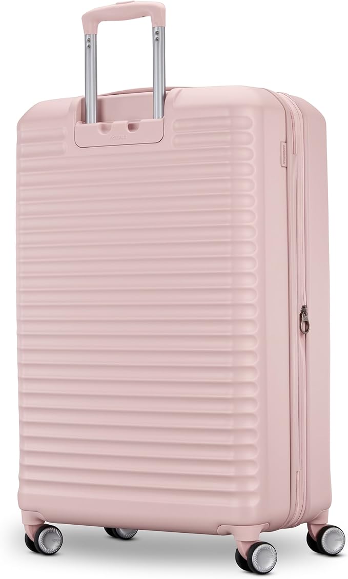 American Tourister Stratum 3.0 Large 28-Inch Spinner, Airline Approved, Durable Hardside Luggage, Expands 1.5", RightHeight™ Adjustable Handle, Pink Blush