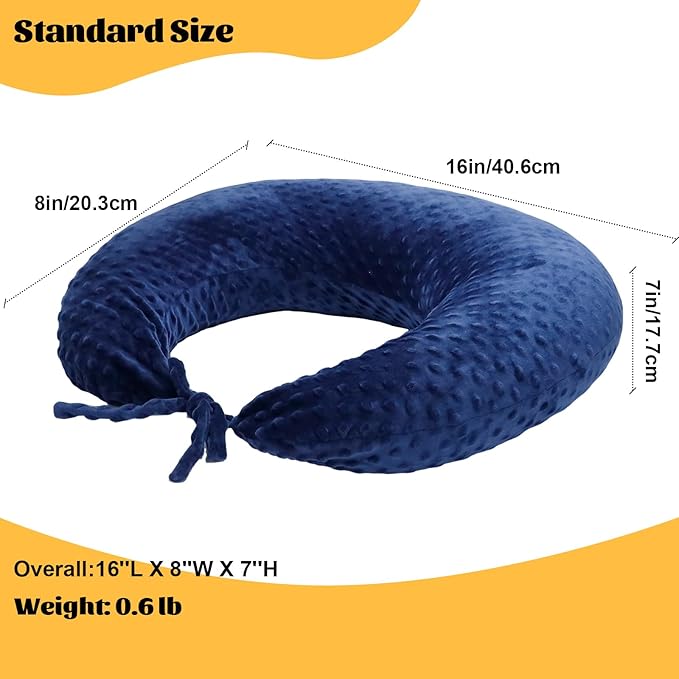 IFOYO Ergonomic Gaming Pillow for Lap, U-Shaped Crochet Pillow for Lap Support, Soft Reading Pillows Provide Arms Legs Neck Support to Long Gaming Sessions, Crocheting, Reading, Working