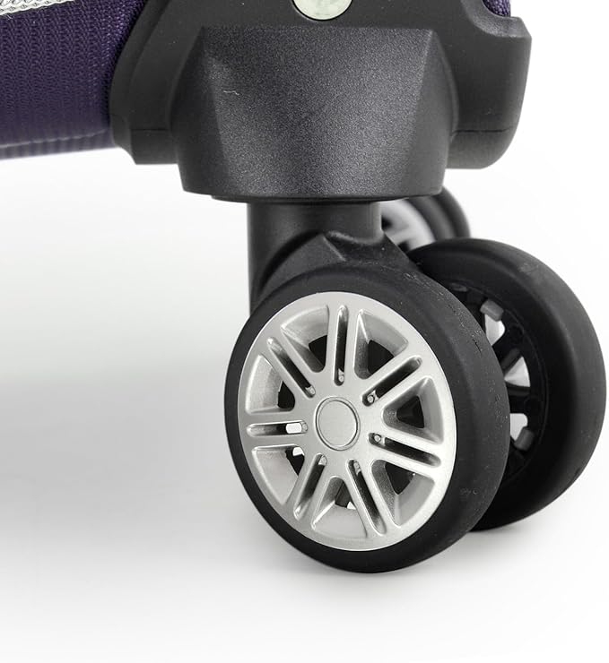 Traveler's Choice Lares Softside Expandable Luggage with Spinner Wheels, Purple, Checked 30-Inch