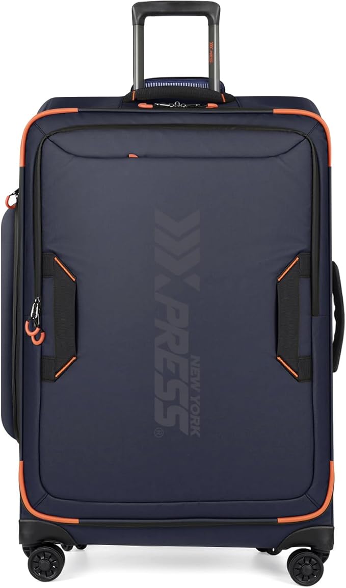 30'' Large Softside Suitcase,Luggage w/Spinner Wheels,Waterproof,Lightweight Travel Suitcase for Men/Women（Blue,30in）