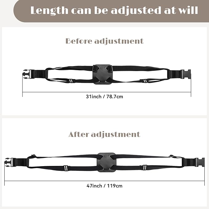 2 Pack Luggage Straps for Suitcases, Adjustable Elastic Travel Belt with Buckles, Secure Carry-On Bags Connect Two Luggage, Suitcase Bungee Straps Suitcase Accessories for Travel & Moving