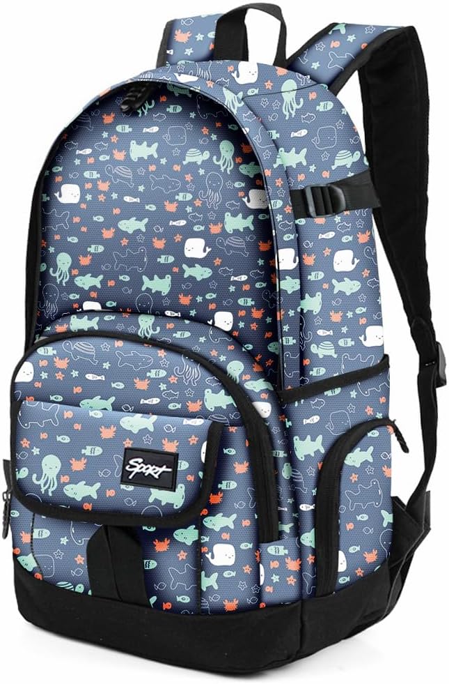 rickyh style School Backpack Travel Bag for Men & Women Lightweight College Back Pack with Laptop Compartmen