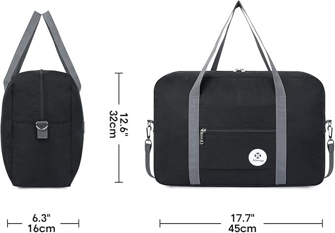 For Spirit Airlines Personal Item Bag 18x14x8 Foldable Travel Duffel Bag Tote Carry on Luggage Duffle Overnight for Women and Men
