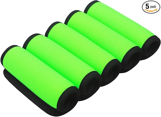 Luggage Handle Wrap-Neoprene Luggage identifiers for Suitcases Unique Bright Luggage Tags/Spotter/Markers/Handle Cover Travel Accessories (Bright Green)