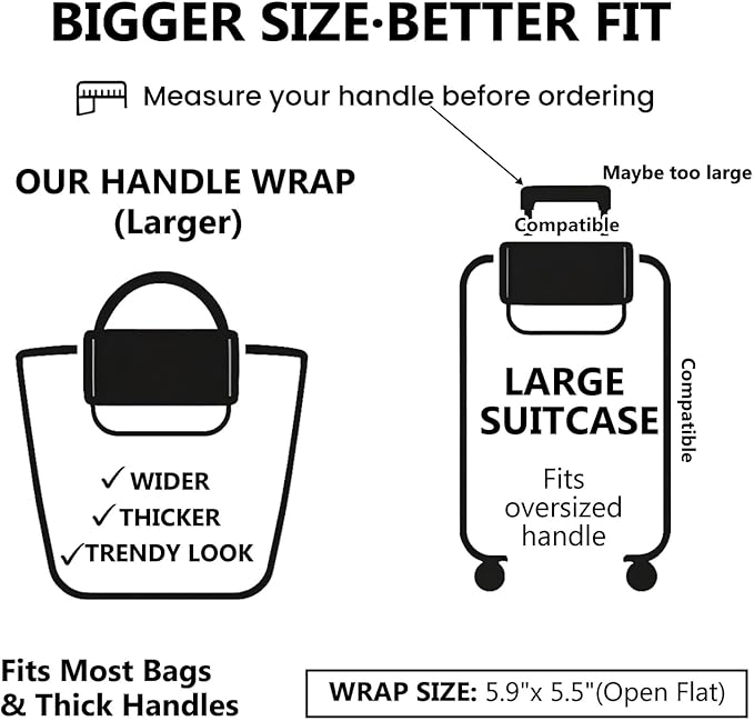 Luggage Handle Wrap 3Pcs Suitcase Identifier - Bogg Bag Strap Wrap Cover, Easy Identification Bright Neoprene Marker Sleeve Grips Comfort Travel Accessories for Airport (Y13)