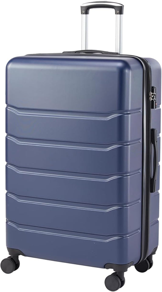 NEWBULIG 24 Inch Carry on Luggage, Lightweight Expandable Rolling Suit Case with TSA Lock, Hard Shell ABS Suitcase with Double Spinner Wheels, Blue