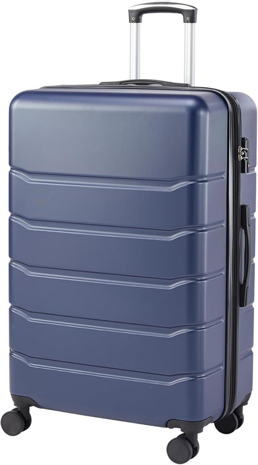 NEWBULIG 28 Inch Carry on Luggage, Lightweight Expandable Rolling Suit Case with TSA Lock, Hard Shell ABS Suitcase with Double Spinner Wheels, Blue
