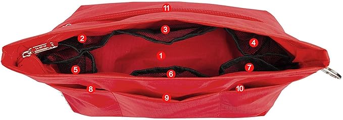 Vercord Handbag Purse Tote Pocketbook Organizer Insert Zipper Closure 11 Pockets 3 Sizes Many Colors