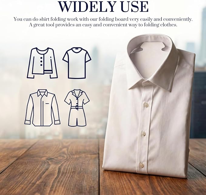 Ciieeo Shirt Folding Board Clothes Folder Laundry Folding Board for T-Shirts Collared Shirts and More 14.21 X 8.14 Inches Neat Closet and Drawer Organizer