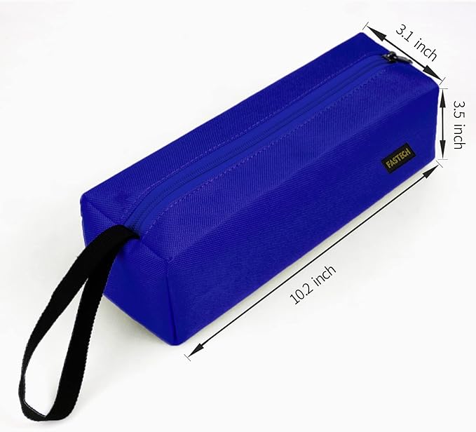 FASTECH 1-Pack Zipper Utility Tool Bag, Small Zipper Bags/Multi-purpose Tool Pouch Tote Bags Storage Organizer for Screwdrivers, Pliers, Nut Drivers Gifts to Men/Women. (Blue)