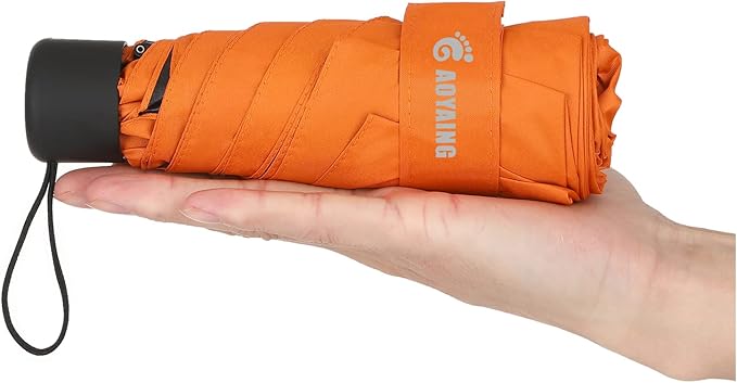 GAOYAING Compact Travel Umbrella with Case Sun&Rain Lightweight Small and Compact Suit for Pocket