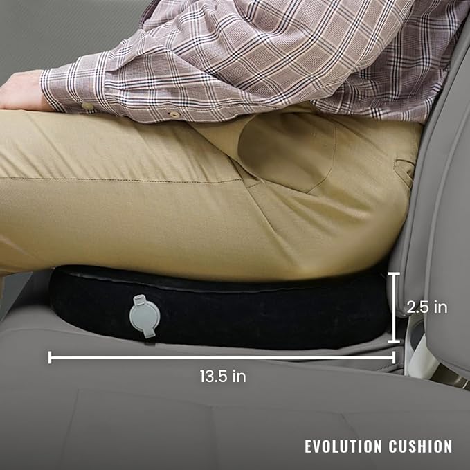 Cabeau Evolution Cushion Portable & Lightweight Inflatable Seat Cushion - Ideal for Office Chairs, School Bleachers, Stadium Seats, and Wheelchairs - Comfort on The Go (Pack of 2)