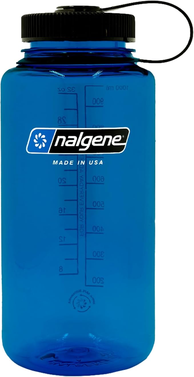 Nalgene 32 oz Wide Mouth Water Bottle | BPA-Free, Durable & Leak Proof, Lightweight Bottle for Hiking & Gym, Work & Travel