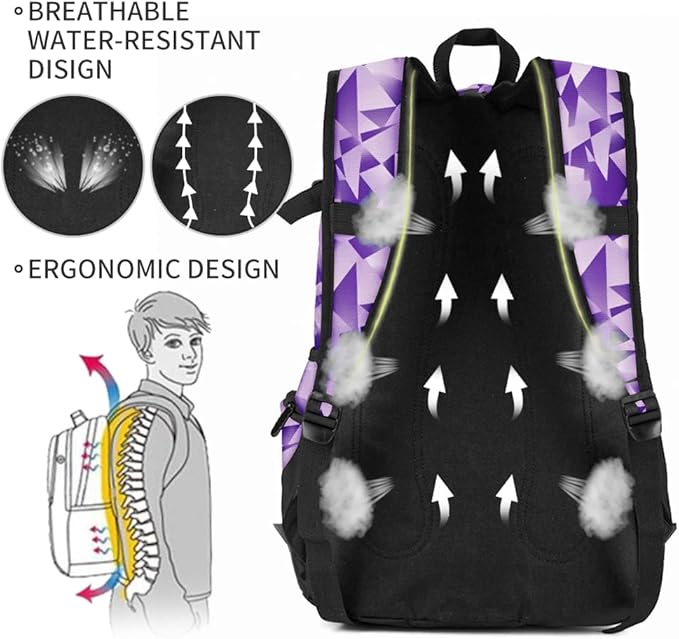 rickyh style School Backpack Travel Bag for Men & Women Lightweight College Back Pack with Laptop Compartmen