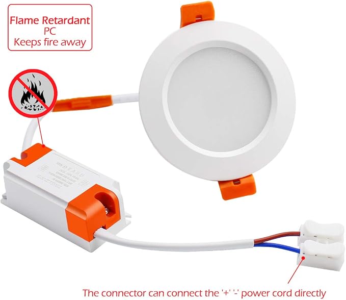 2 Inch LED Recessed Lighting, Dimmable LED Downlight 3W (35W Halogen Equivalent), CRI80+, 2700K Ultra Warm White Ceiling Light with LED Driver, Canless Recessed Light (4 Pack)