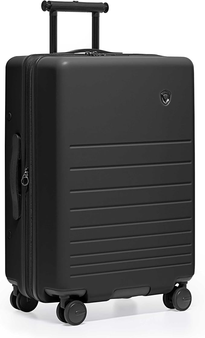 Traveler's Choice Markham Hardside Expandable Luggage with Hinomoto Spinner Wheels, 26-Inch Medium, Black