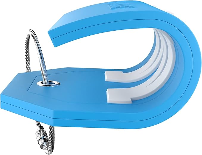 Shacke Initial Luggage Tag with Full Privacy Cover and Stainless Steel Loop - Aqua Teal (Letter M)
