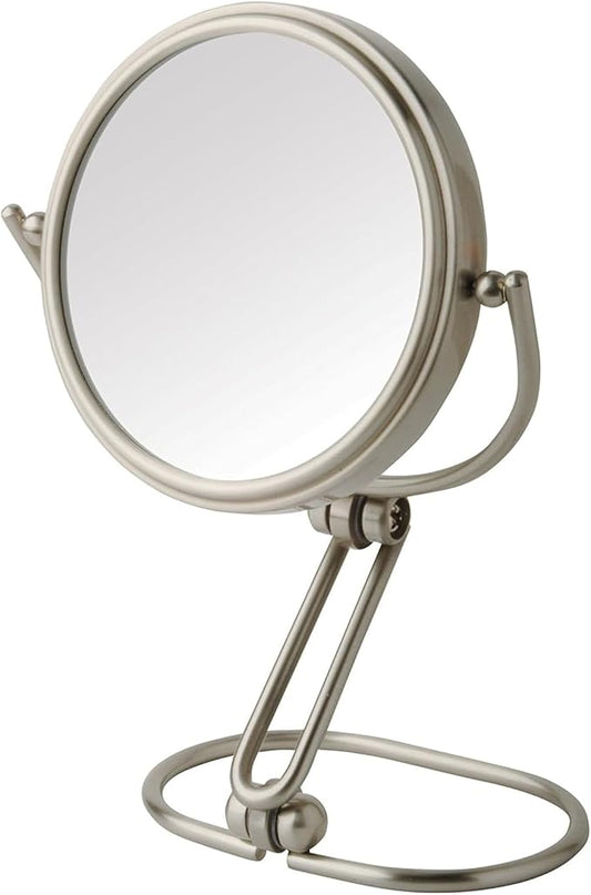 JERDON Compact Magnifying Mirror - Folding 3" Travel Mirror with 15X & 1X Magnification - Model MC315N