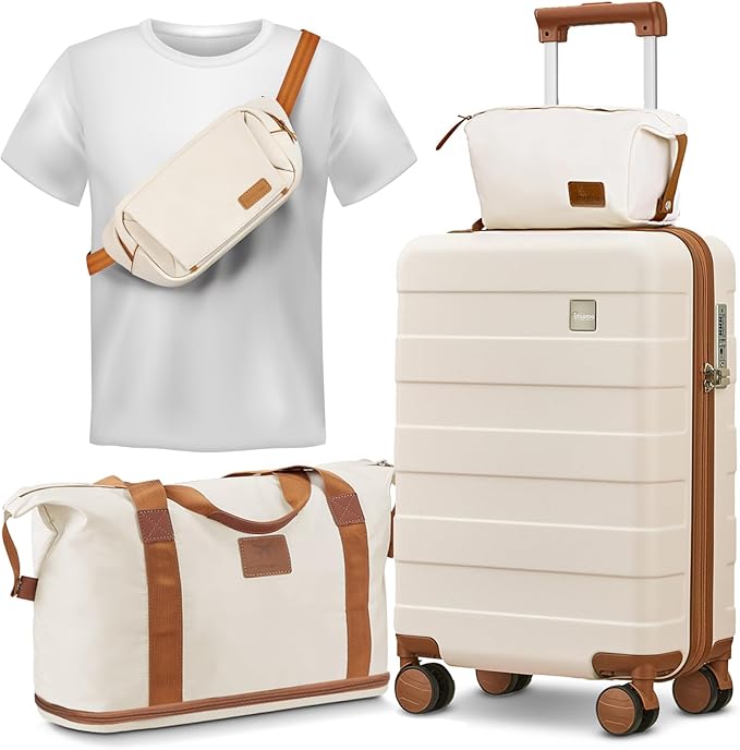 imiomo Carry on Luggage 22x14x9 Airline Approved, Hardside 20 Inch Carry-on Suitcases with Spinner Wheels, Lightweight Travel Luggage Sets with TSA Lock