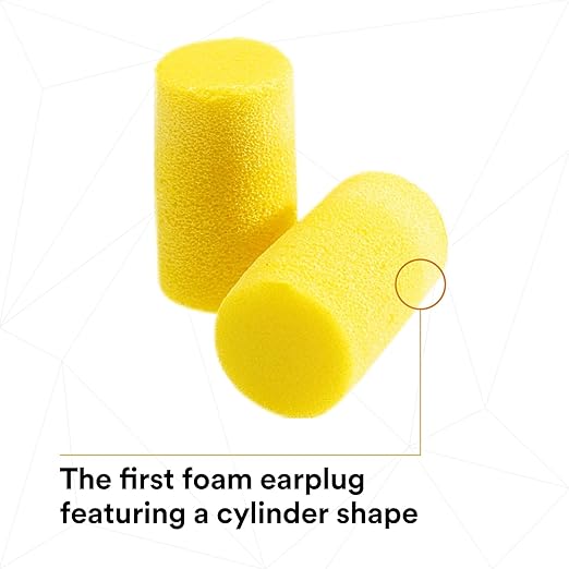 3M Ear Plugs, E-A-R Classic Plus 310-1101, 200 Pair of Disposable Earplugs, Pairs Individually Wrapped, Uncorded, 33 NRR, Foam, Slightly Longer, Roll Down, ANSI/ASA S12.71-2018, Drilling, Grinding