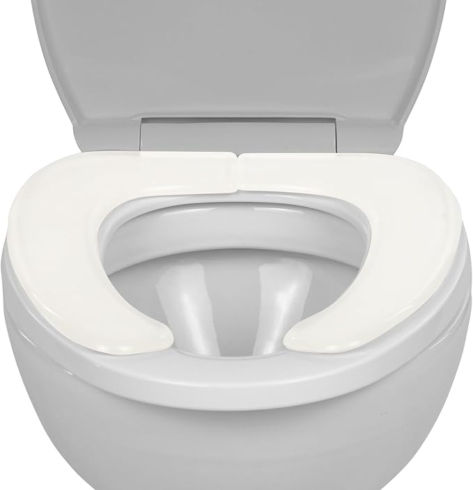 Vive Gel Toilet Seat Cushion Cover - Raised Padded Riser Cushion for Elongated, Standard, and Commode Chairs- Seat Warmer Pressure & Pain Relief Comfort- Adhesive Donut Pad for Elderly, Seniors