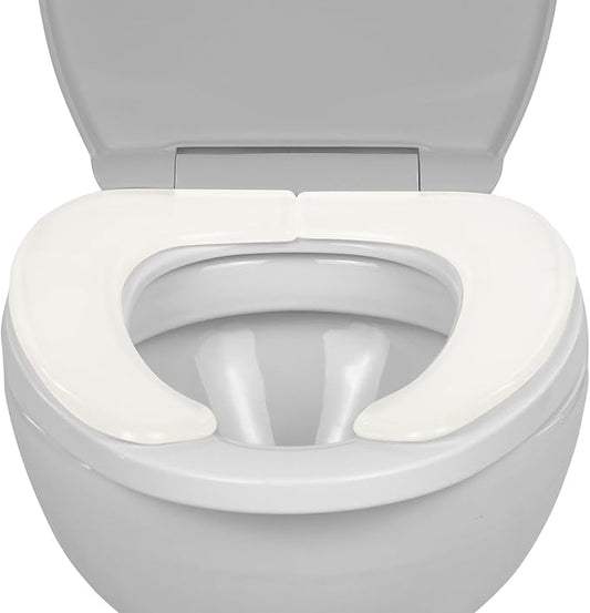 Vive Gel Toilet Seat Cushion Cover - Raised Padded Riser Cushion for Elongated, Standard, and Commode Chairs- Seat Warmer Pressure & Pain Relief Comfort- Adhesive Donut Pad for Elderly, Seniors
