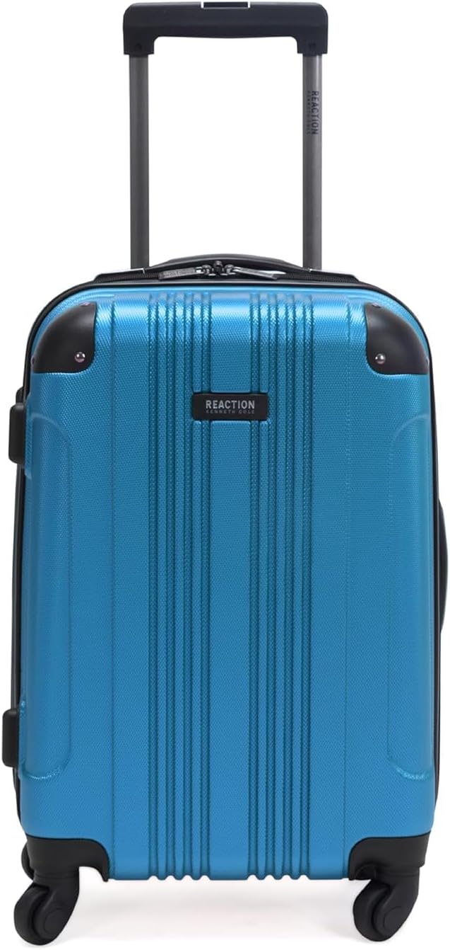 Kenneth Cole REACTION Out of Bounds Lightweight Hardshell 4-Wheel Spinner Luggage, Teal, 20-Inch Carry On