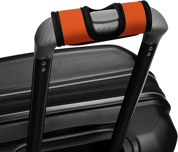5 Pcs Neoprene Luggage Handle Wrap Handle Grip Luggage Tags Identifier Hollow Design for Push-Button, Bright Luggage Markers for Airport Travel Luggage Suitcase Trolley Case