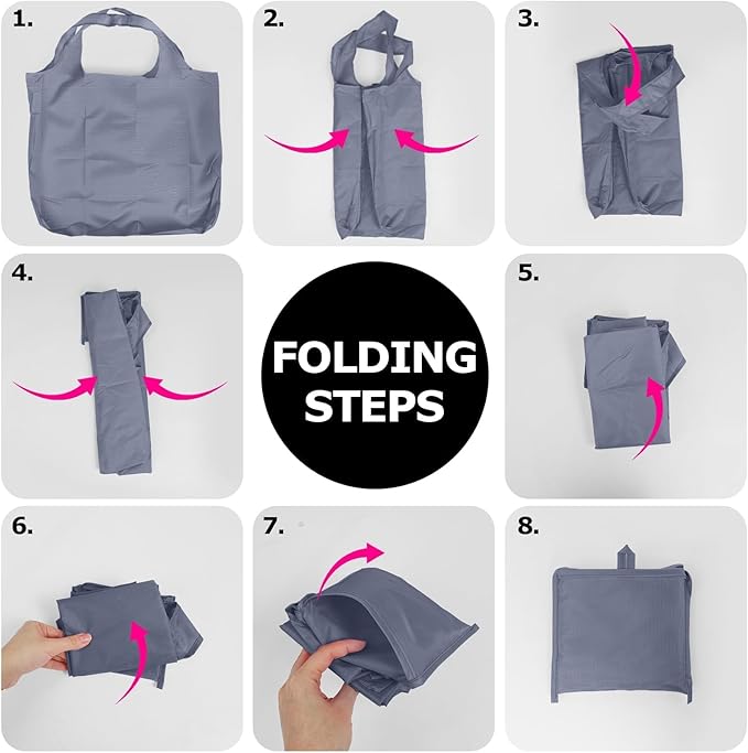 Washable Large Foldable Shopping Bag, Waterproof Reusable Grocery Bag Holder,for Shopping Reusable Tote Bags Large 50LBS,Tote Bags Nylon Bags(Blue)