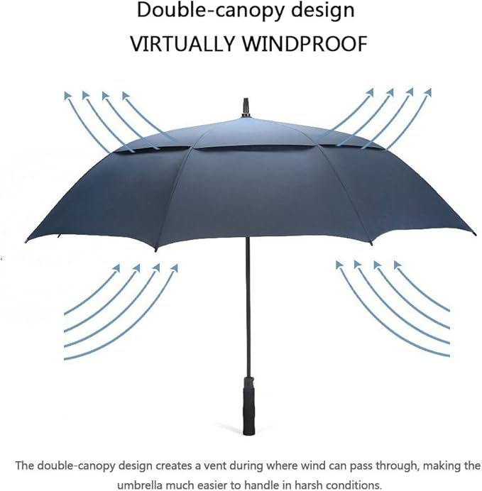 G4Free 47/54/62/68/72 Inch Automatic Open Golf Umbrella Oversize Extra Large Double Canopy Vented Windproof Waterproof Stick Umbrellas