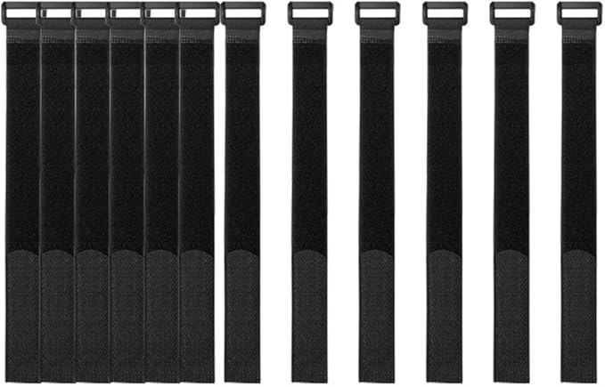 YiwerDer [16 Pack] 1 x 12" Hook and Loop Reusable Fastening Nylon Cable Straps, Durable Functional Ties Organizer Fastener to Keep Your Places Tidy