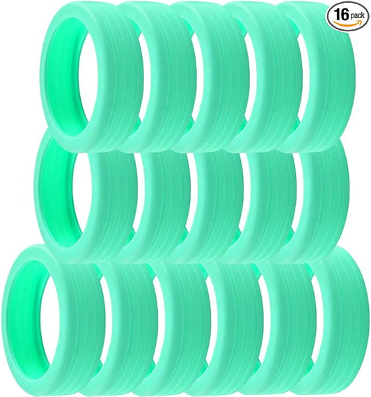 16 Pcs Luggage Wheel Covers Silicone Luggage Wheel Protector Suitcase Wheel Covers for Luggage Wheels Replacement Office Chair Caster (A_Gum)