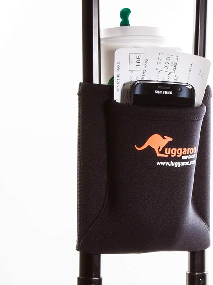 Kup Kaddy - The Original Premium Carry On Luggage Cup Holder - Travel Accessory for Air Travelers - Securely Transport Coffee to Go Cups, Plastic or Glass Bottles, Cans, Snacks, Smartphones