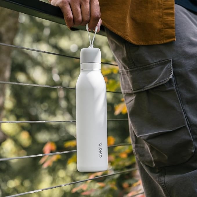 Owala FreeSip Twist Insulated Stainless Steel Water Bottle with Straw for Sports and Travel, BPA-Free, 24-oz, Sweet Pea