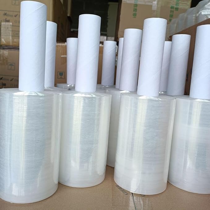 Clear Stretch Wrap 6"×1000' Plastic Wrap Roll for Moving Shipping Wrap,Industrial Strength Shrink Packing Wrap Heavy Duty Stretch Film with Handle