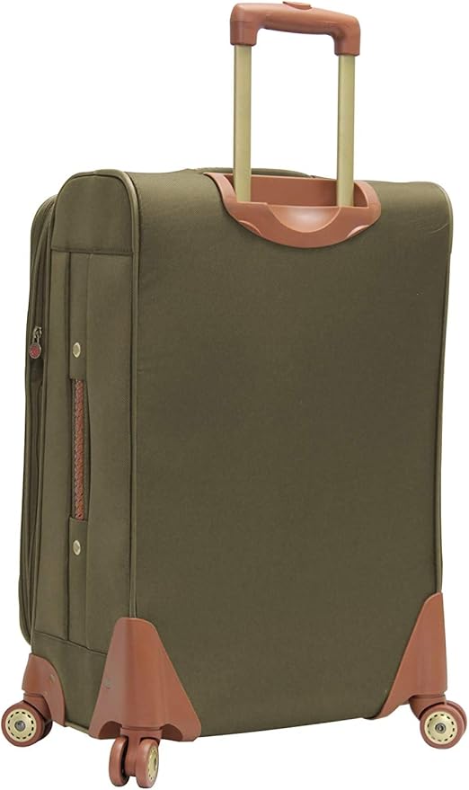 Pathfinder Luggage Sets with Spinner Wheels, Softside Expandable 20" 24" 28" Suitcase Carry-On 15 Inch Tote Bag