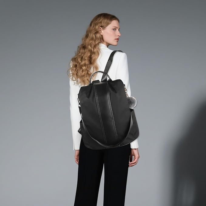 PINCNEL Women Backpack Purse Waterproof Nylon Anti-theft Rucksack Lightweight Shoulder Bag