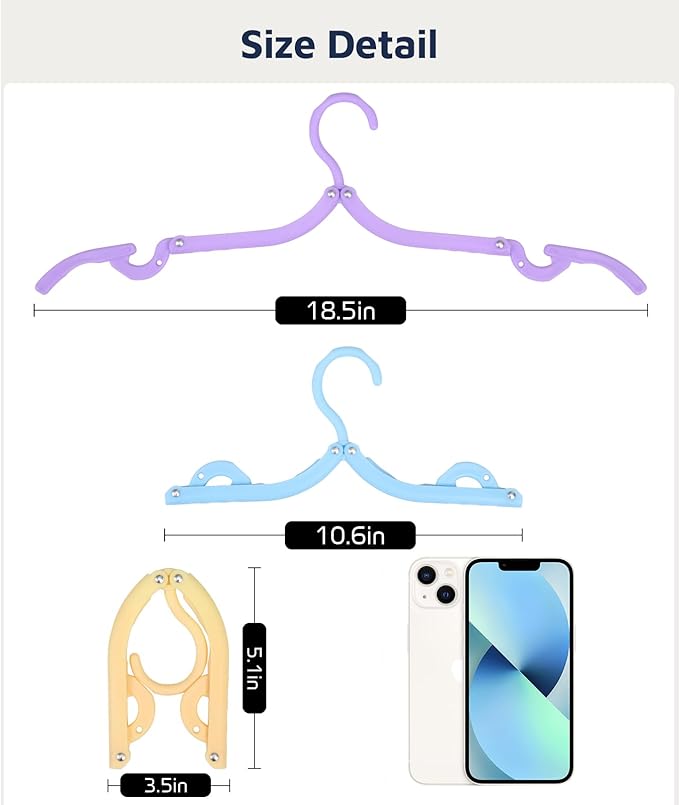 30 Pcs Travel Hangers, Cruise Ship Essentials Foldable Plastic Hangers Travel Essentials, Portable Cruises Must Haves 2026, for Suitcase, RV Camping Airplane Europe Vacation Essential