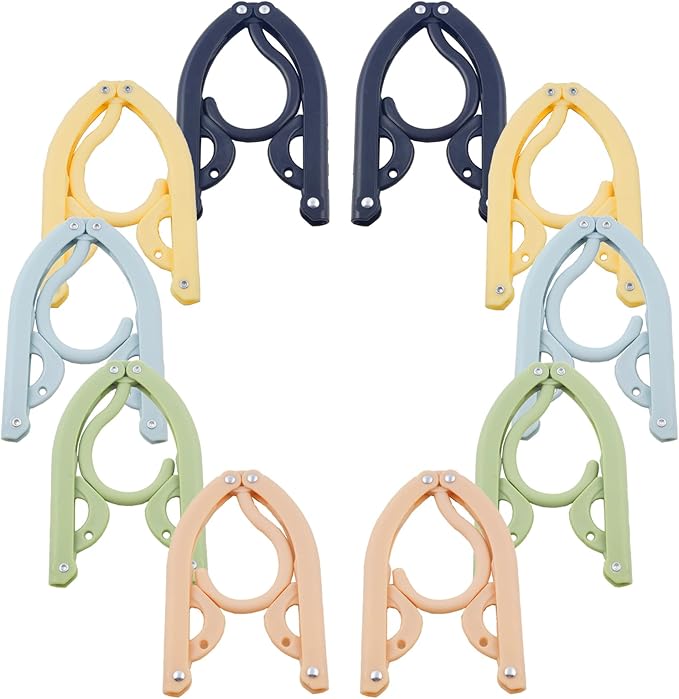 Portable Travel Hangers Travel Hangers Foldable for Suitcase Camping Cruise Ship Travel Accessory 10Pcs