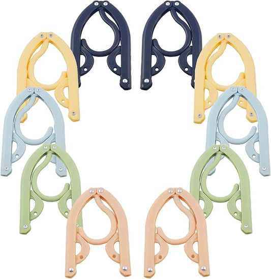 Portable Travel Hangers Travel Hangers Foldable for Suitcase Camping Cruise Ship Travel Accessory 10Pcs