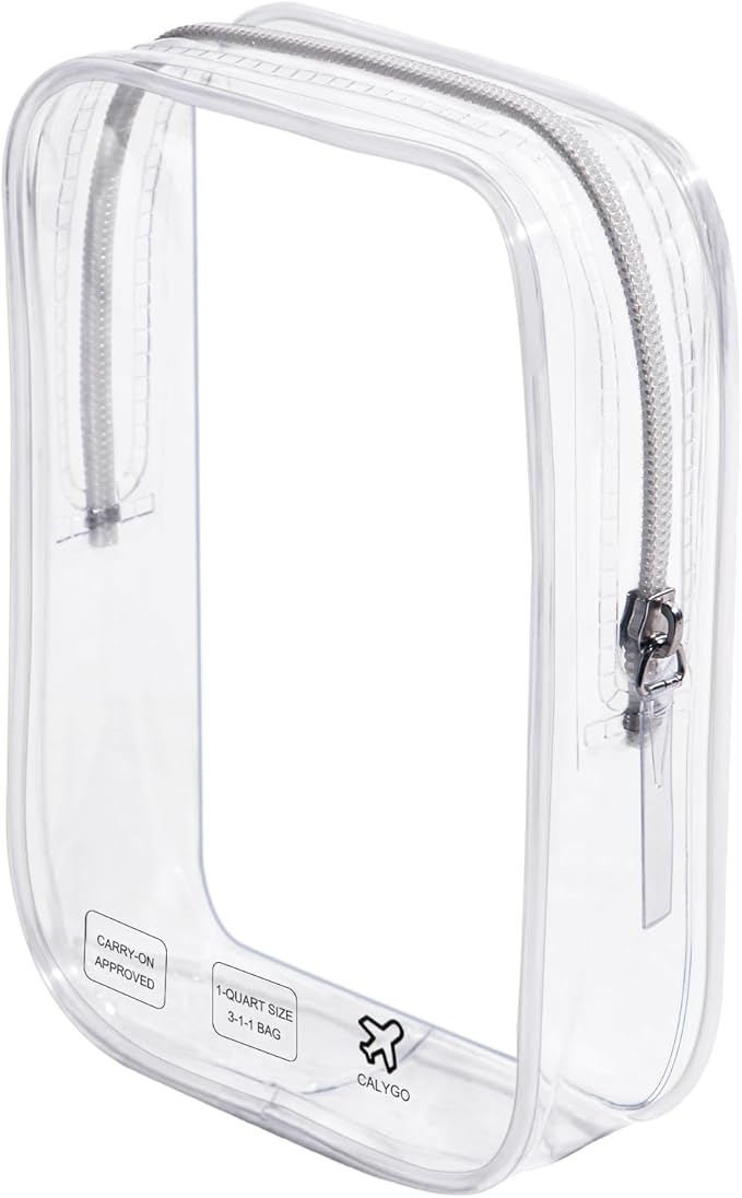 Packing Cubes 1 Quart Size Travel Bag TSA Approved Toiletry Bag Clear Small Purse Pouch International Long Flight Must Haves for Toiletries Makeup Liquids Airplane Europe Vacation Essentials