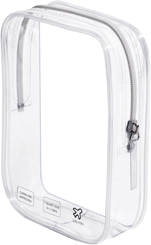 Packing Cubes 1 Quart Size Travel Bag TSA Approved Toiletry Bag Clear Small Purse Pouch International Long Flight Must Haves for Toiletries Makeup Liquids Airplane Europe Vacation Essentials