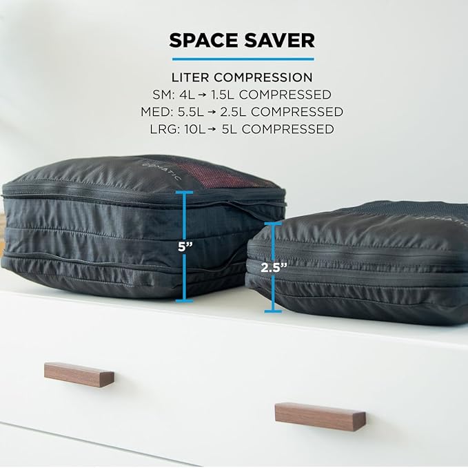 NOMATIC Packing Cubes, Compression Luggage Organizers for Carry-On, Suitcases, Travel Bags, Large