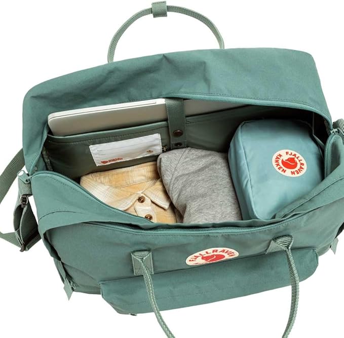 Fjallraven Kanken Weekender Bag, Large Travel Tote and Duffel for Overnight and Everyday Carry, Frost Green