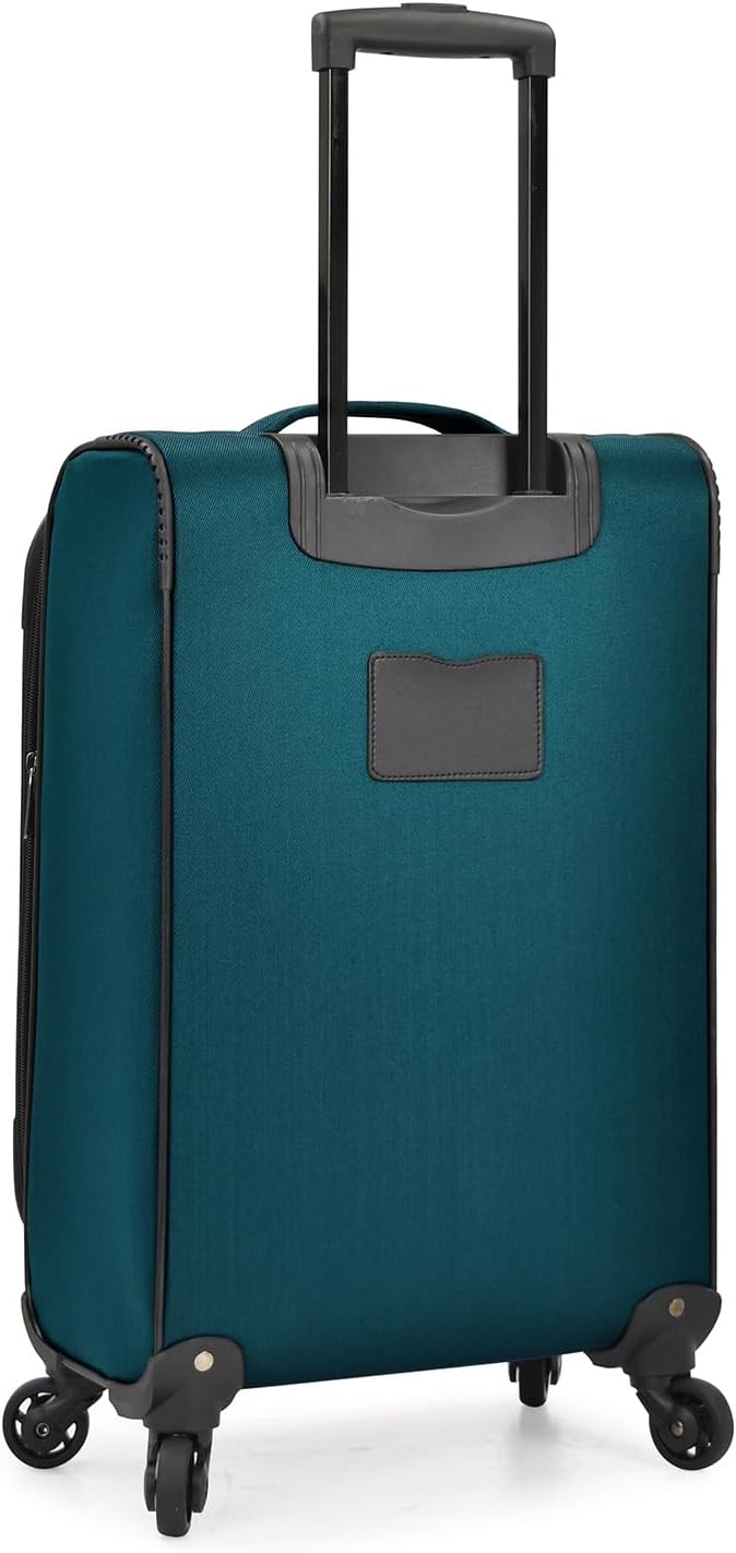 U.S. Traveler Aviron Bay Expandable Softside Luggage with Spinner Wheels, Teal, Carry-on 23-Inch