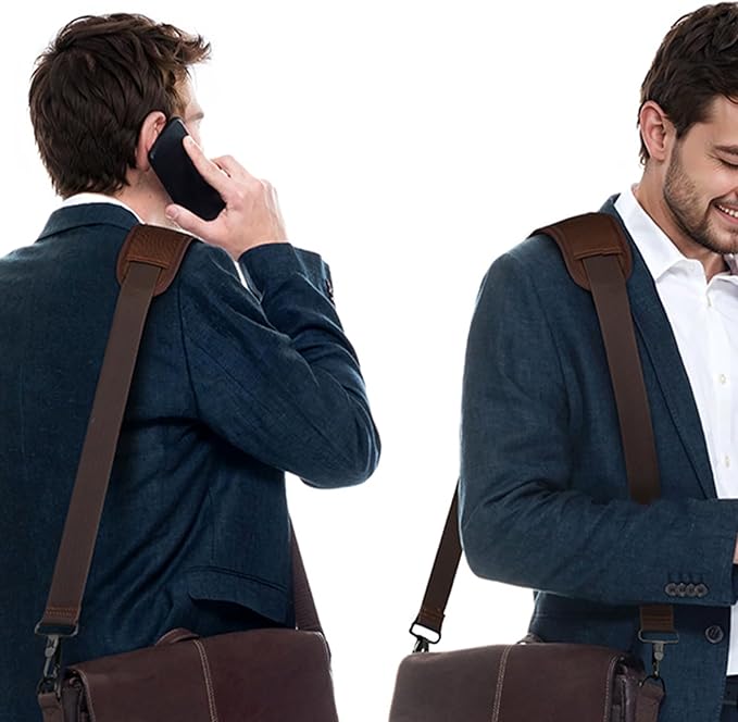 Taygeer Replacement Bag Strap, Universal Adjustable Shoulder Strap Belt with Hook Breathable Non-Slip Pad, Fit Luggage Canvas Tool Satchel Makeup Handbag Duffle Bag Briefcase, Brown
