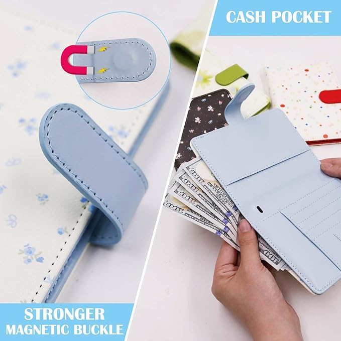 Melsbrinna Rfid Passport Holder for Travel women/Men, Cute Passport Wallet Rfid Blocking Card Slots, Rfid Passport Cover/CaseTravel Wallet, Passport Book Holder (1, floral blue)
