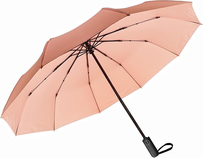 SIEPASA Windproof Travel Compact Umbrella-Automatic Umbrellas for Rain-Compact Folding Umbrella, Travel Umbrella Compact, Windproof Umbrellas for Men Women Teenage.(Pink, 54 Inch)
