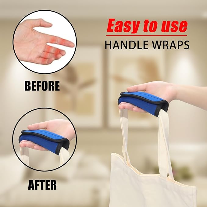 2pcs Dark Blue Luggage Handle Wraps for Suitcase- Soft Suitcase Handle Covers for Travel Accessories（ Bright Color for Suitcase Tags Identifiers ）