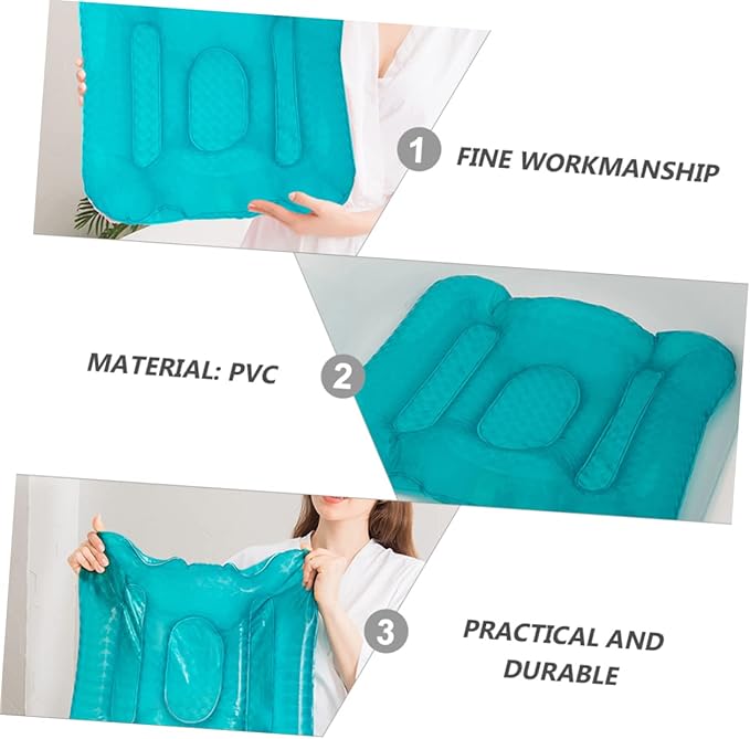 1pc Inflatable Bathtub Seat Cushion Suction Cup Water Injection Inflation Comfortable for Bathing